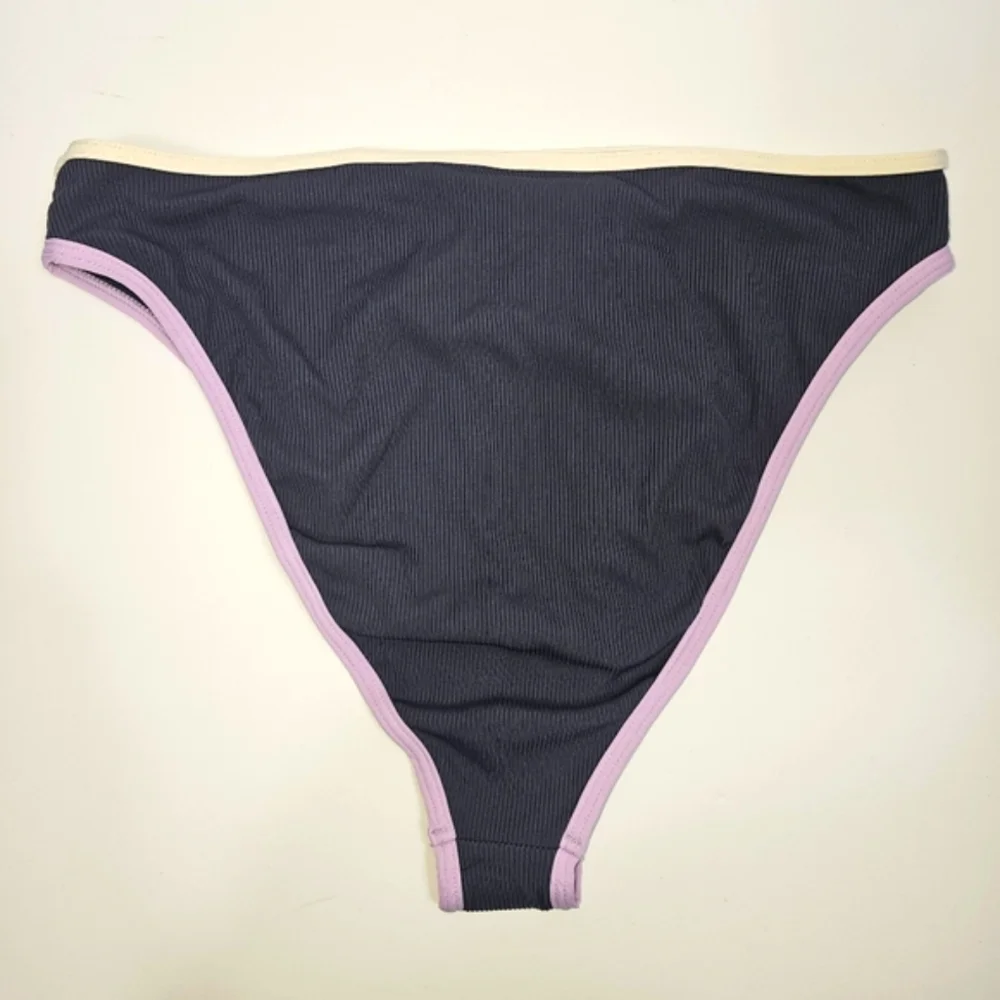 NWT L Space Womens Nora Bikini Bottom Bitsy Cut Blue Pink XL High Waist RHNRB23